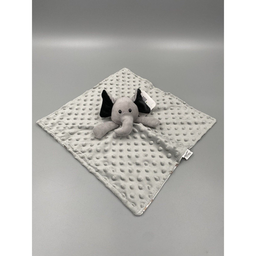 Boritar Gray Elephant Lovey Plush Baby Security Blanket Minky